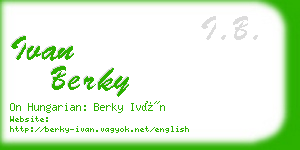 ivan berky business card